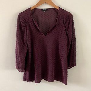 Aritzia Babaton Augustus Silk Swiss Dot Blouse